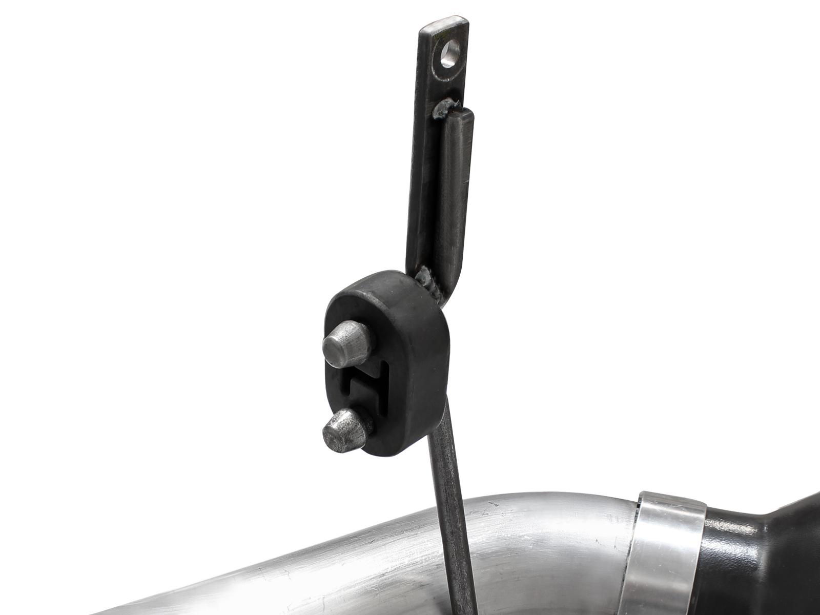 AFE Large Bore-HD 4 IN 409 Stainless Steel DPF-Back Exhaust System w/Black Tip - 49-43065-B