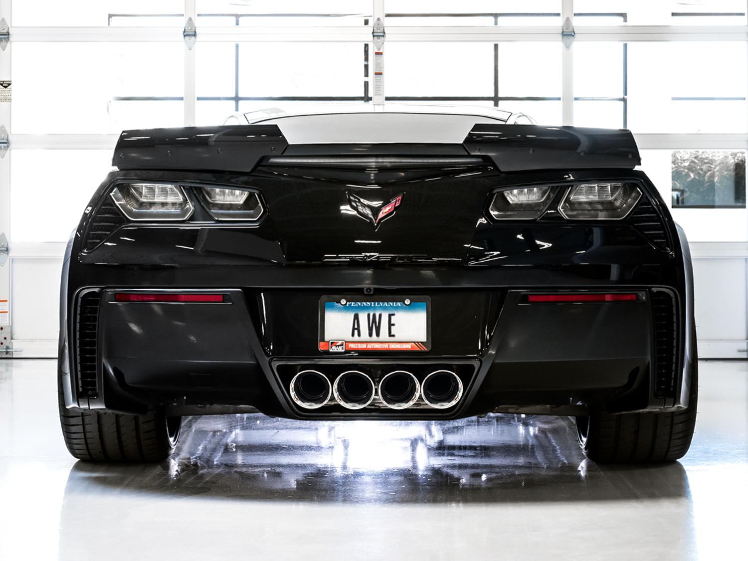AWE Tuning Track Edition Axle-Back Exhaust w/Chrome Tips (2014-2017 Corvette Stingray, Z51, Grand Sport, Z06, ZR1 w/o AFM)- 3020-42073