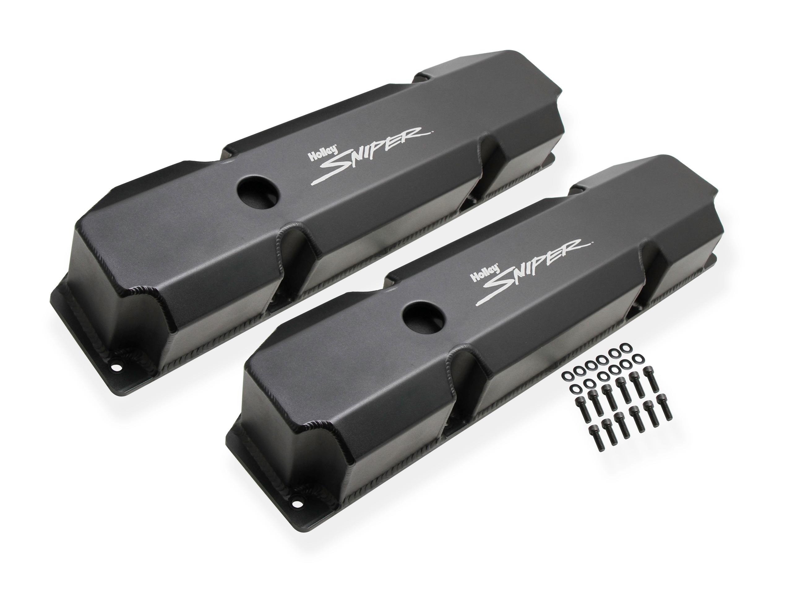 Holley Aluminum Valve Cover Set (1965-1978 Imperial, New Yorker, Newport, Town & Country, B100 Van, B200 Van, B300 Van, Challenger, Charger, Coronet, D100 Pickup, D100 Series, D200 Pickup, D200 Series, D300 Pickup, D300 Series, Dart, Monaco, Polara, Ramch