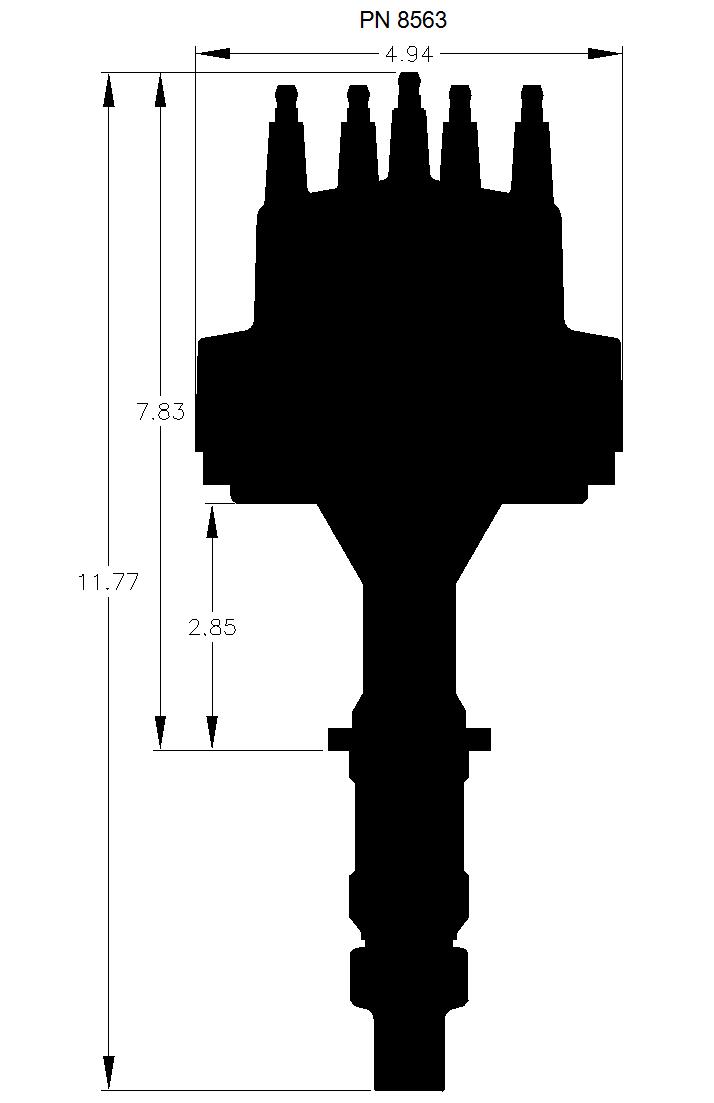Pontiac V8 350-455 Pro-Billet Distributor.  - 8563