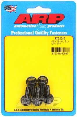 ARP M6 x 1.00 x 16 12pt black oxide bolts - 670-1017