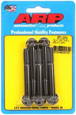 ARP M8 x 1.25 x 65 12pt black oxide bolts - 671-1010