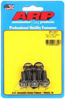 ARP M8 x 1.25 x 16 12pt black oxide bolts - 671-1017