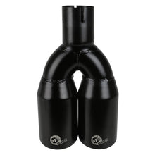 AFE MACH Force-Xp 409 Stainless Steel Clamp-on Exhaust Tip Black (2-1/2 IN Inlet x 3-1/2 IN Outlet X 12 IN L) - 49T25374-B12