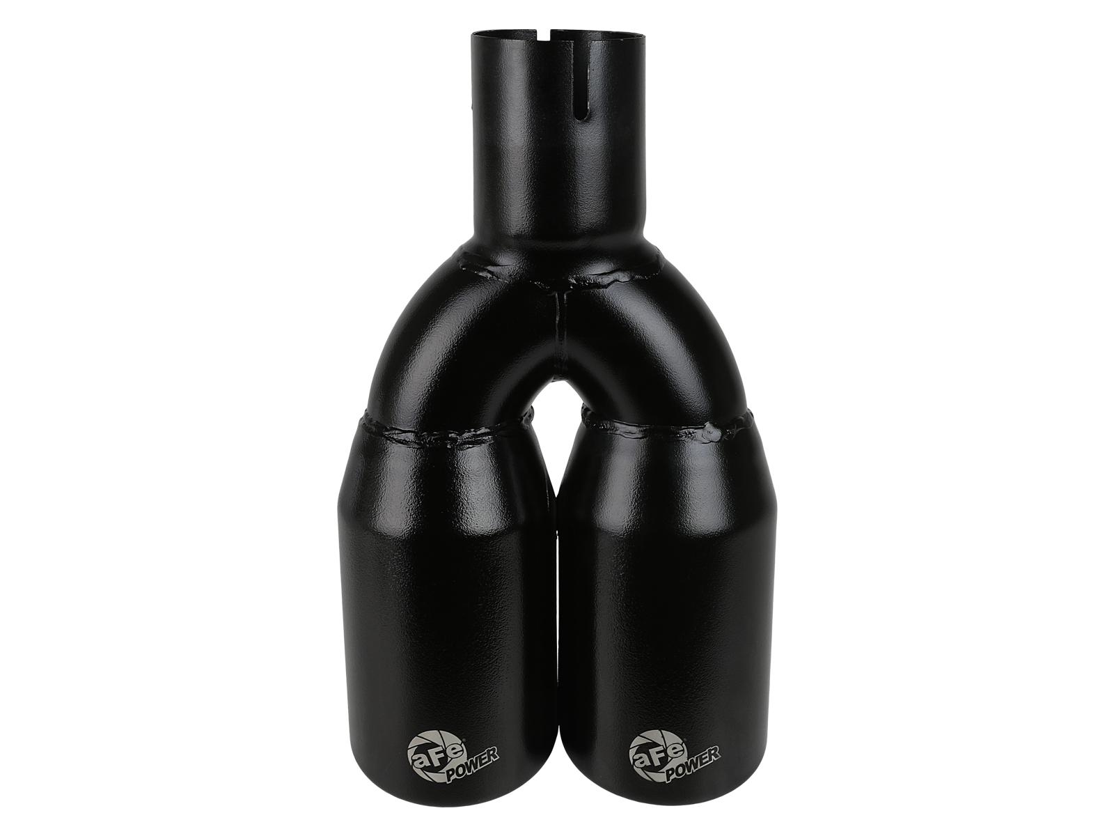 AFE MACH Force-Xp 409 Stainless Steel Clamp-on Exhaust Tip Black (2-1/2 IN Inlet x 3-1/2 IN Outlet X 12 IN L) - 49T25374-B12