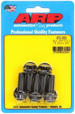 ARP M10 x 1.50 x 25 12pt black oxide bolts - 672-1002