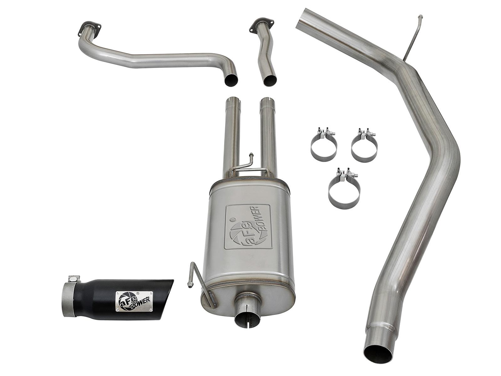 AFE MACH Force-Xp 2-1/2" Cat-Back Exhaust System w/ Black Tip (2017-2021 Titan) - 49-46125-B