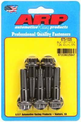 ARP M10 x 1.25 x 40 12pt black oxide bolts - 673-1005