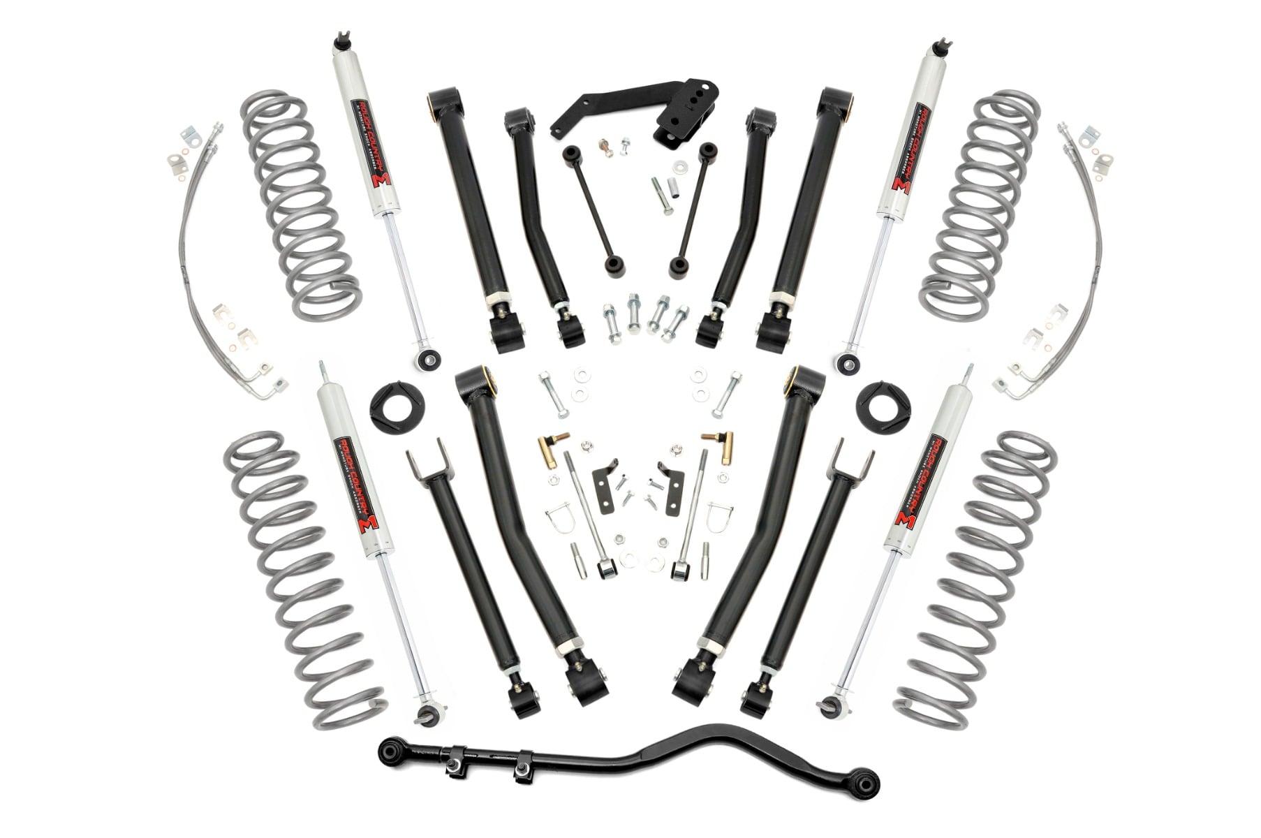 Rough Country 4 Inch Lift Kit X-Series M1 Jeep Wrangler JK 4WD (2007-2018) (2007-2017 Wrangler) - 67340