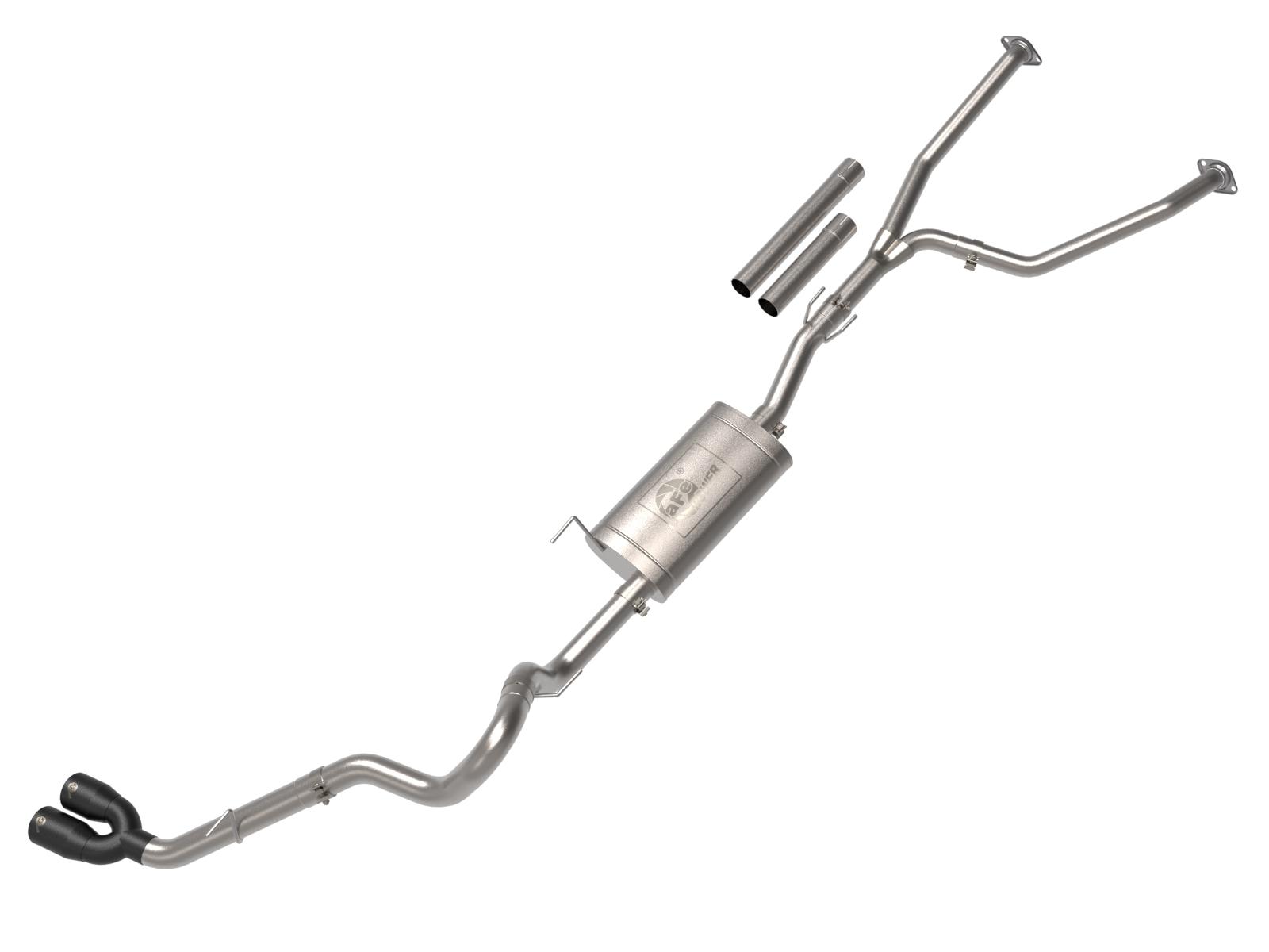 AFE Vulcan Series 2-1/2 IN to 3 IN Stainless Steel Cat-Back Exhaust System Black Toyota Tundra 2022 V6-3.5L (tt) - 49-36061-B