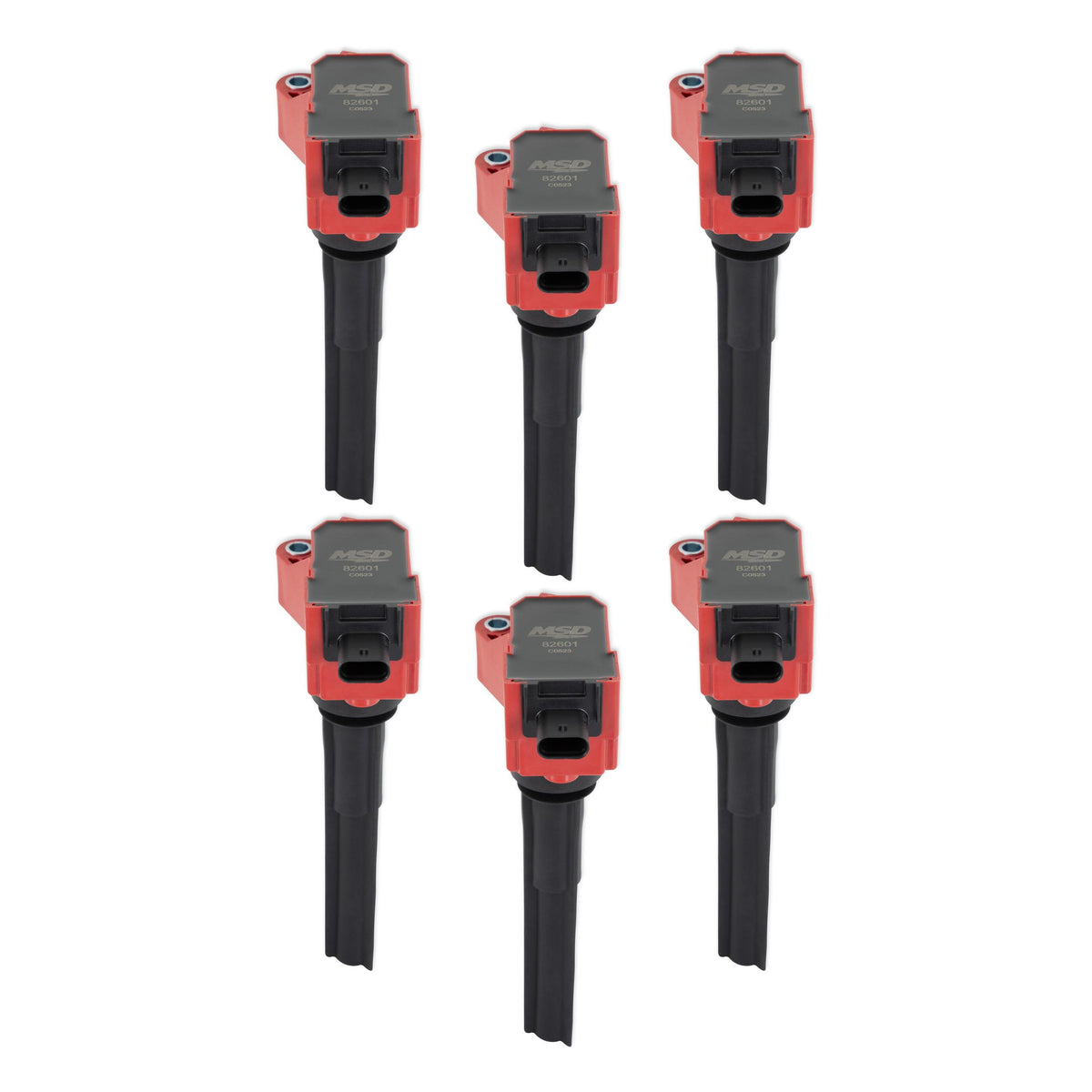 MSD Ignition Coil - Ford EcoBoost - 2.7L / 3.0L V6 - Red - 6-Pack - 826016