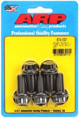 ARP M12 x 1.50 x 25 12pt black oxide bolts - 674-1001
