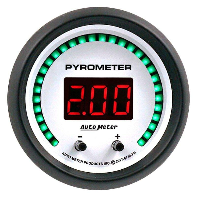 Auto Meter 2-1/16" TWO CHANNEL PYROMETER (EGT), 0-2,000 ºF (0-1,100 ºC), PHANTOM ELITE DIGITAL - 6744-PH
