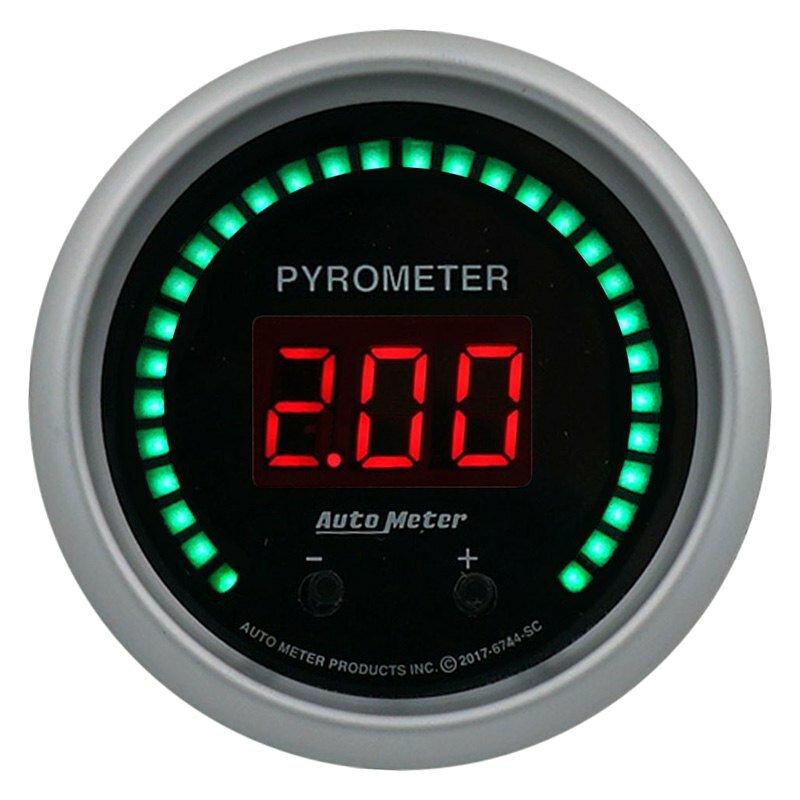 Auto Meter 2-1/16" TWO CHANNEL PYROMETER (EGT), 0-2,000 ºF (0-1,100 ºC), SPORT-COMP ELITE DIGITAL - 6744-SC