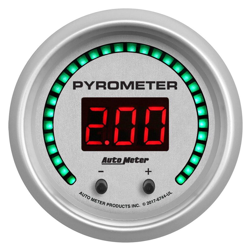 Auto Meter 2-1/16" TWO CHANNEL PYROMETER (EGT), 0-2,000 ºF (0-1,100 ºC), ULTRA-LITE ELITE DIGITAL - 6744-UL