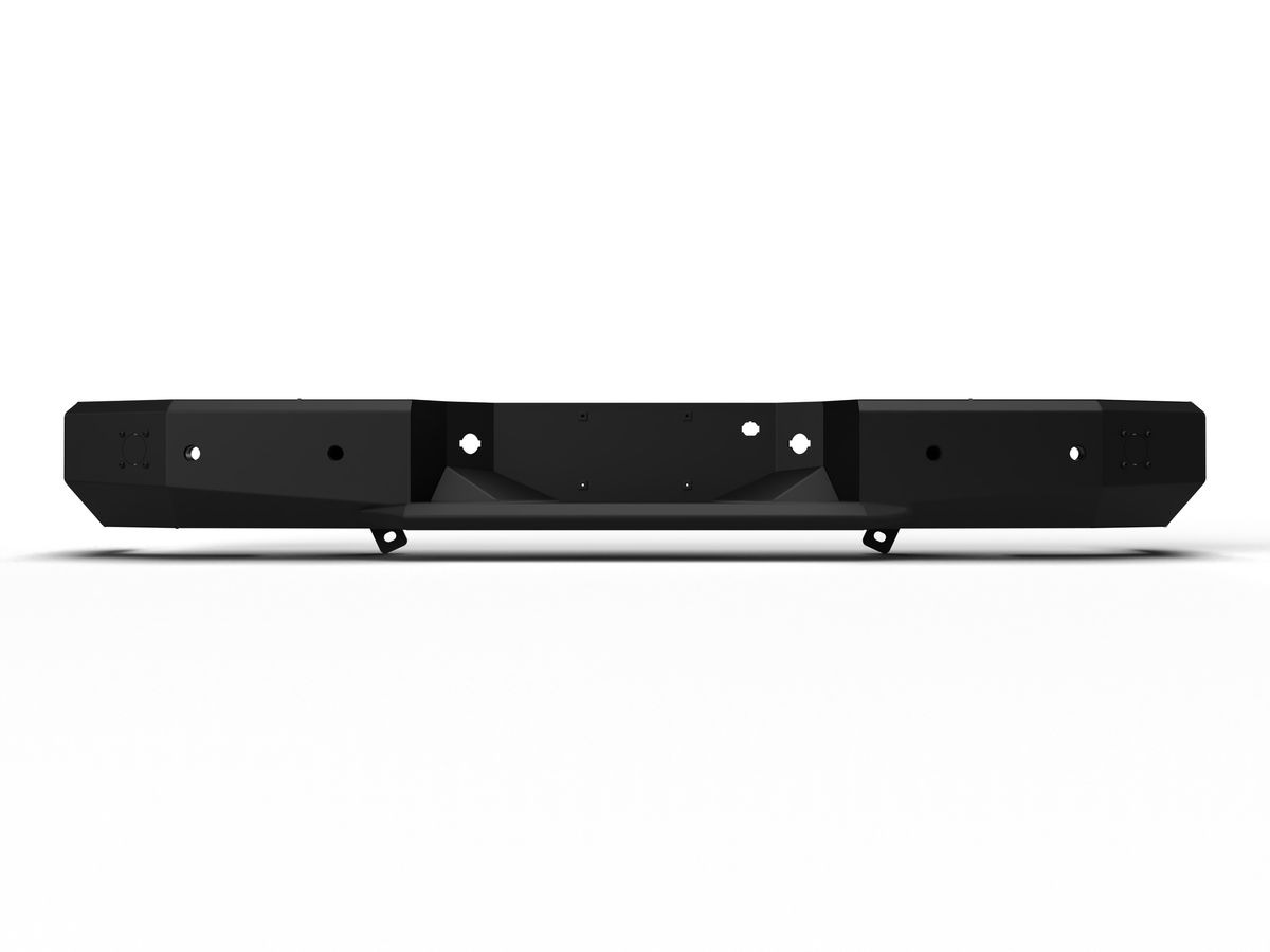 ICI Rear Bumper - 35lb shell, reinforced 3/16 inch 5052 Aluminum plating - steel brackets (2009-2014 F150 &amp; Raptor) - AL-RBM46FDN