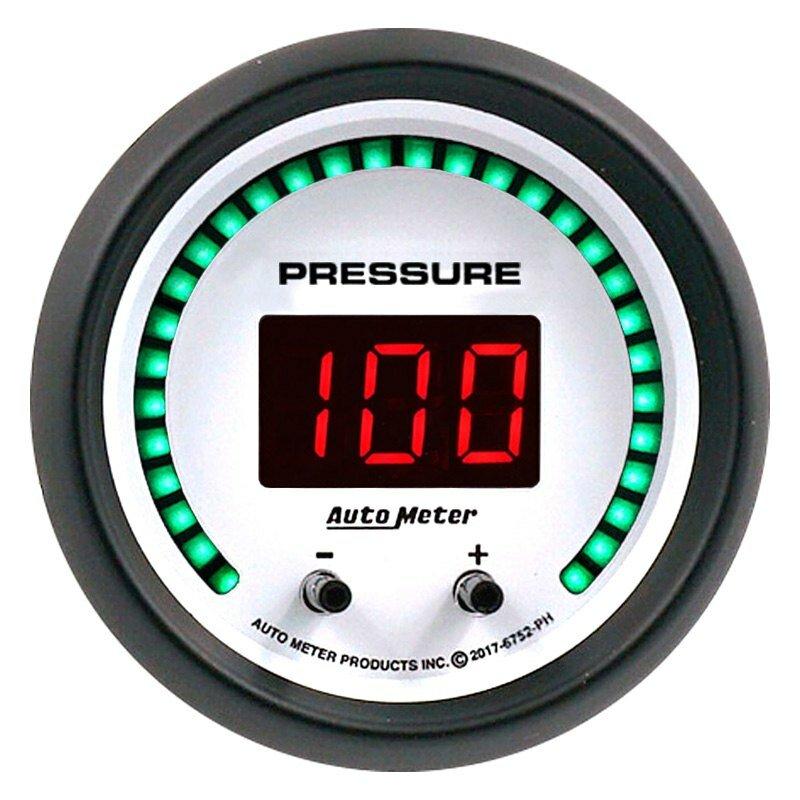 Auto Meter 2-1/16" TWO CHANNEL FLUID PRESSURE, SELECTABLE SCALE PSI / BAR, PHANTOM ELITE DIGITAL - 6752-PH