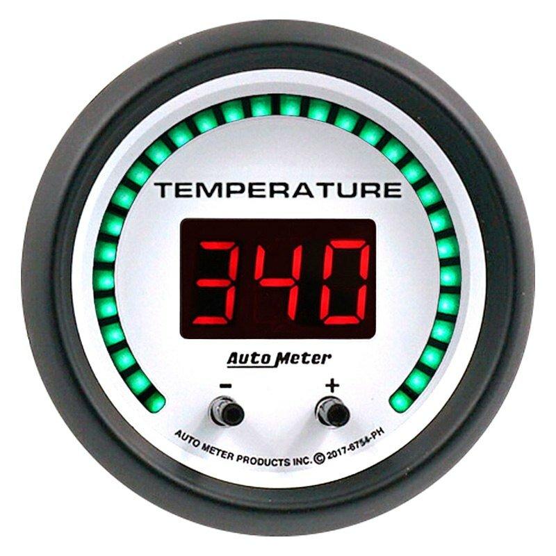 Auto Meter 2-1/16" TWO CHANNEL FLUID TEMPERATURE, SELECTABLE SCALE ºF / ºC, PHANTOM ELITE DIGITAL - 6754-PH