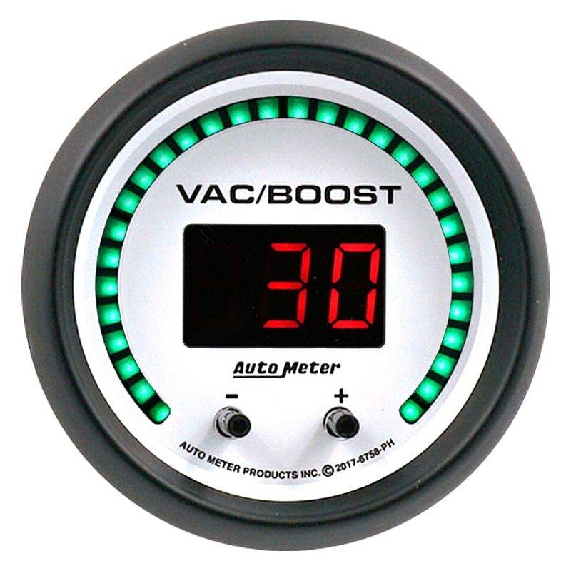 Auto Meter 2-1/16" TWO CHANNEL VAC/BOOST / FLUID PRESSURE, SELECTABLE SCALE PSI / BAR, PHANTOM ELITE DIGITAL - 6758-PH
