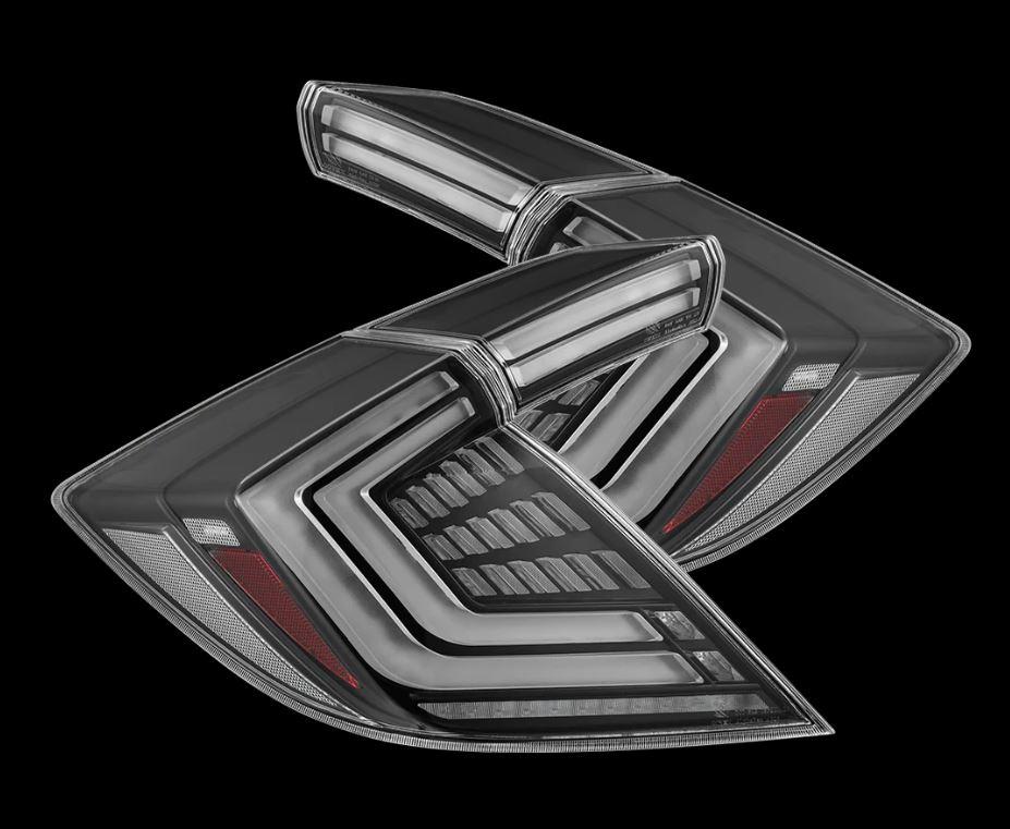 AlphaRex Prismatic Led Taillights Black (2016-2021 Civic) - 676020