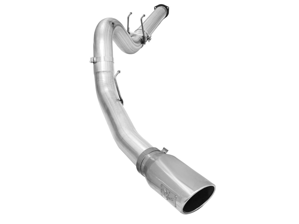 AFE ATLAS 5 IN Aluminized Steel DPF-Back Exhaust System w/Polished Tip (2015-2016 F-250 Super Duty, F-350 Super Duty) - 49-03064-P
