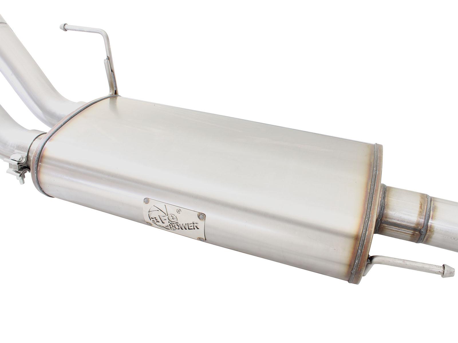 AFE MACH Force-Xp 3 IN 409 Stainless Steel Cat-Back Exhaust System w/Black Tip (2015-2020 F-150, F-150) - 49-43070-B