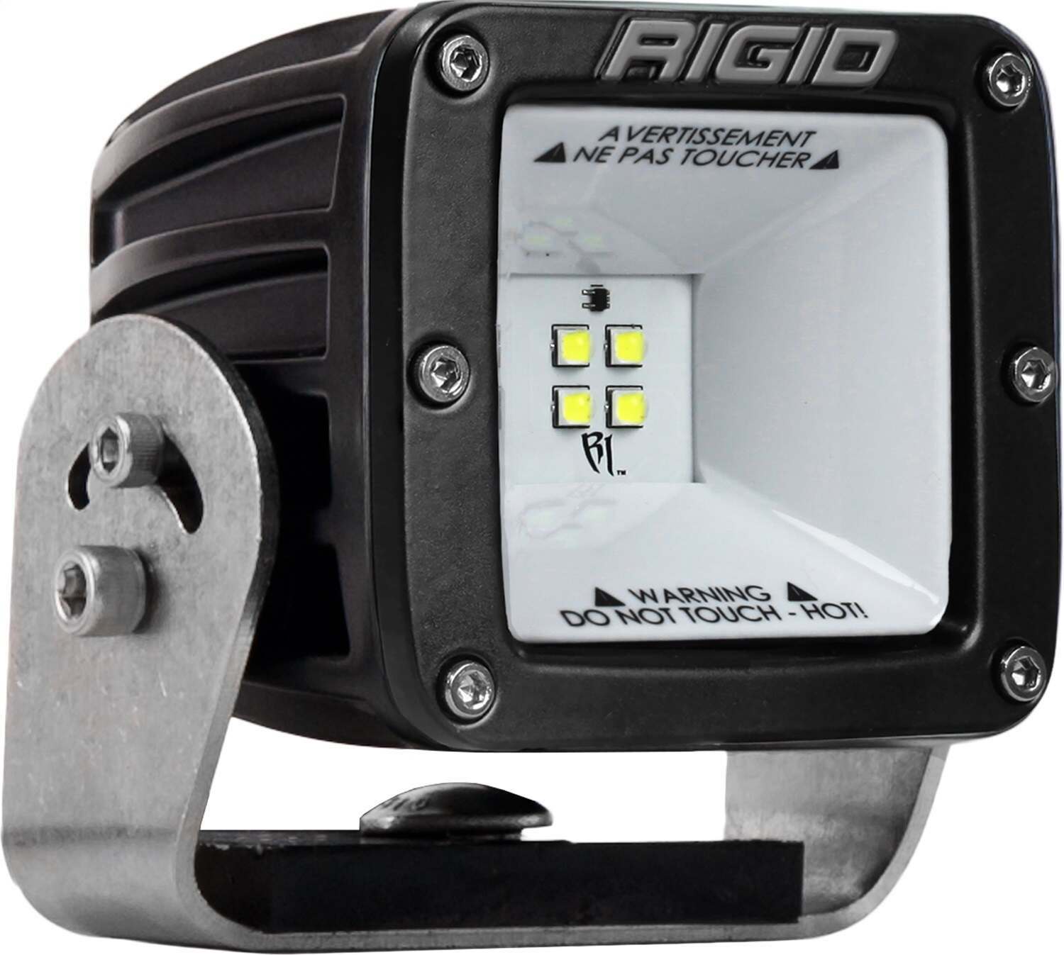 RIGID Industries Rigid 2X2 115 Degree Dc Led Scene Light, Surface Mount, Black Housing, Single - 681513