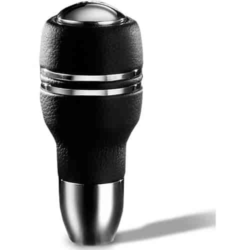 Momo Shift Knob - Automatico, Black Leather, Chrome Insert - AUTOBK1