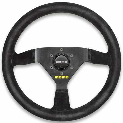 Momo Steering Wheel - MOD.69, 350 Diam, 39 Dish, Blk Suede, Blk Spokes - R1913/35S