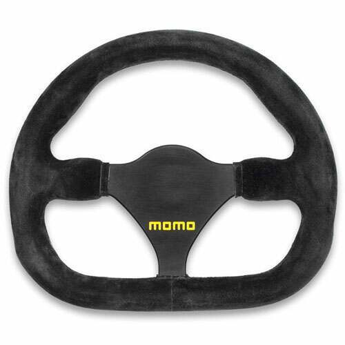Momo Steering Wheel - MOD.27, 270 Diam, 0 Dish, Blk Suede, Blk Spokes - R1925/27S