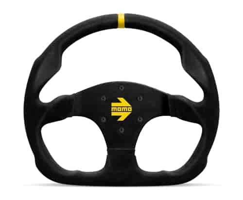 Momo Steering Wheel - MOD.30, 320 Diam, 39 Dish, Blk Suede, Blk Spokes, 1 Stripe - R1960/32S