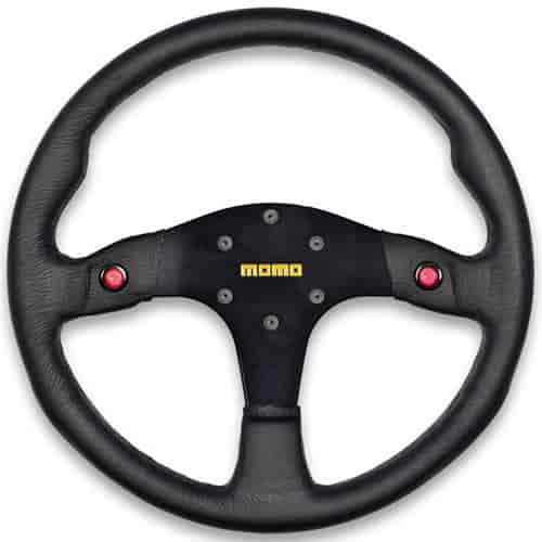 Momo Steering Wheel - MOD.80, 350 Diam, 33 Dish, Blk Leather, Blk Spokes - R1980/35L