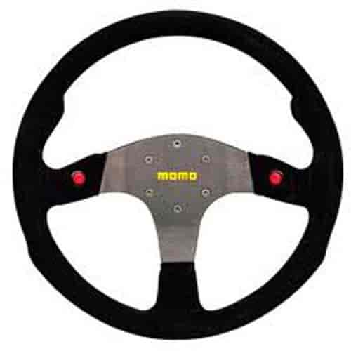 Momo Steering Wheel - MOD.80, 350 Diam, 33 Dish, Blk Suede, Blk Spokes - R1980/35S