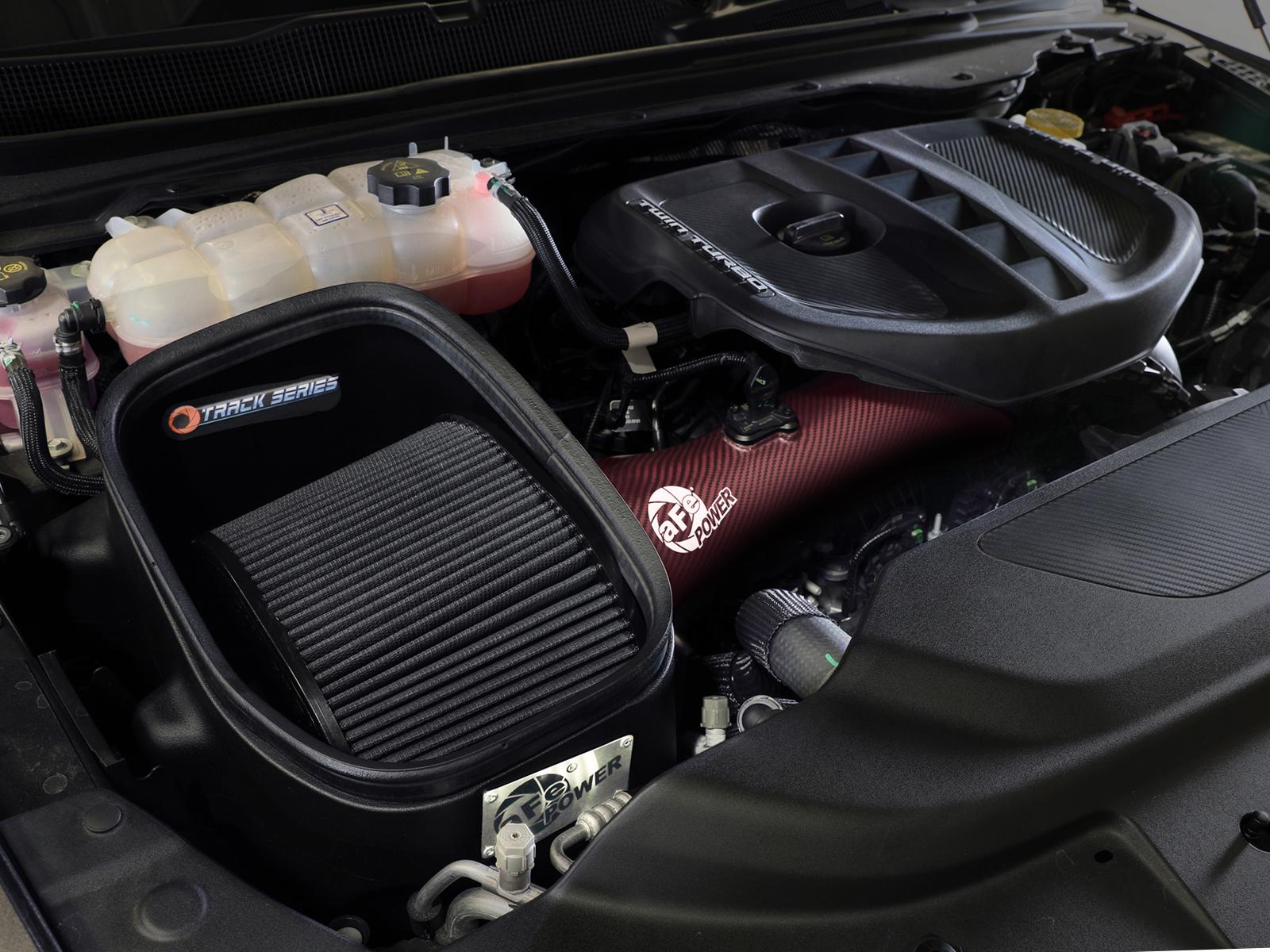 AFE Track Series Red Kevlar/Carbon Fiber Intake System w Pro 5R Filter Black (2025-2026 1500 RHO) - 57-10032KR