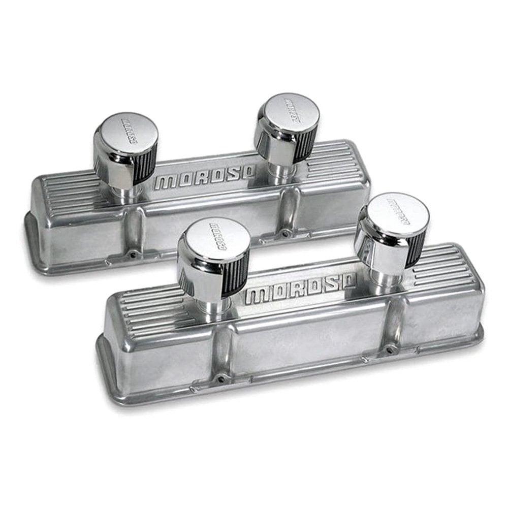 Moroso Valve Covers, Sbc, Cast, Both Valve Covers Have 2 Breathers - 68380