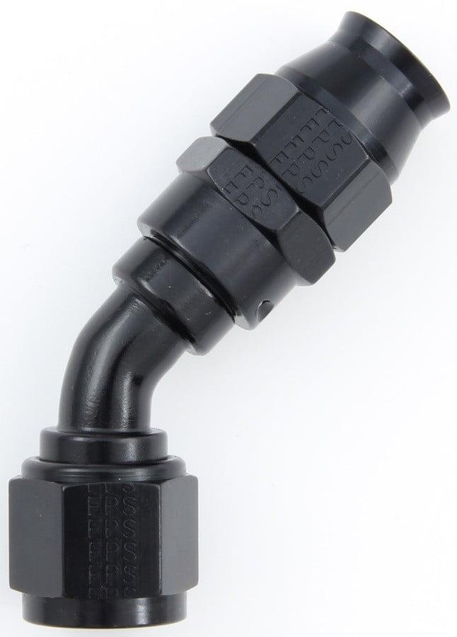 Fragola Real Street Aluminum Reusable -10an 45deg Hose End for PTFE Hose (Black)