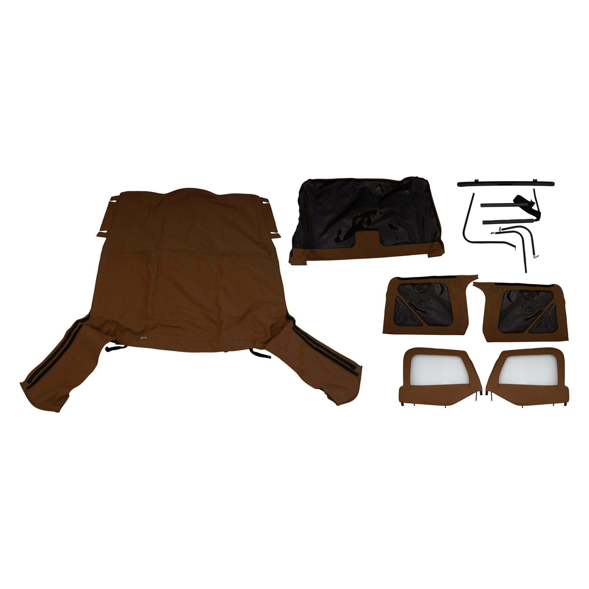 Rampage Complete Top Frame &Amp; Hardware For Soft Upper Doors (1997-2006 Jeep Wrangler) - 68517