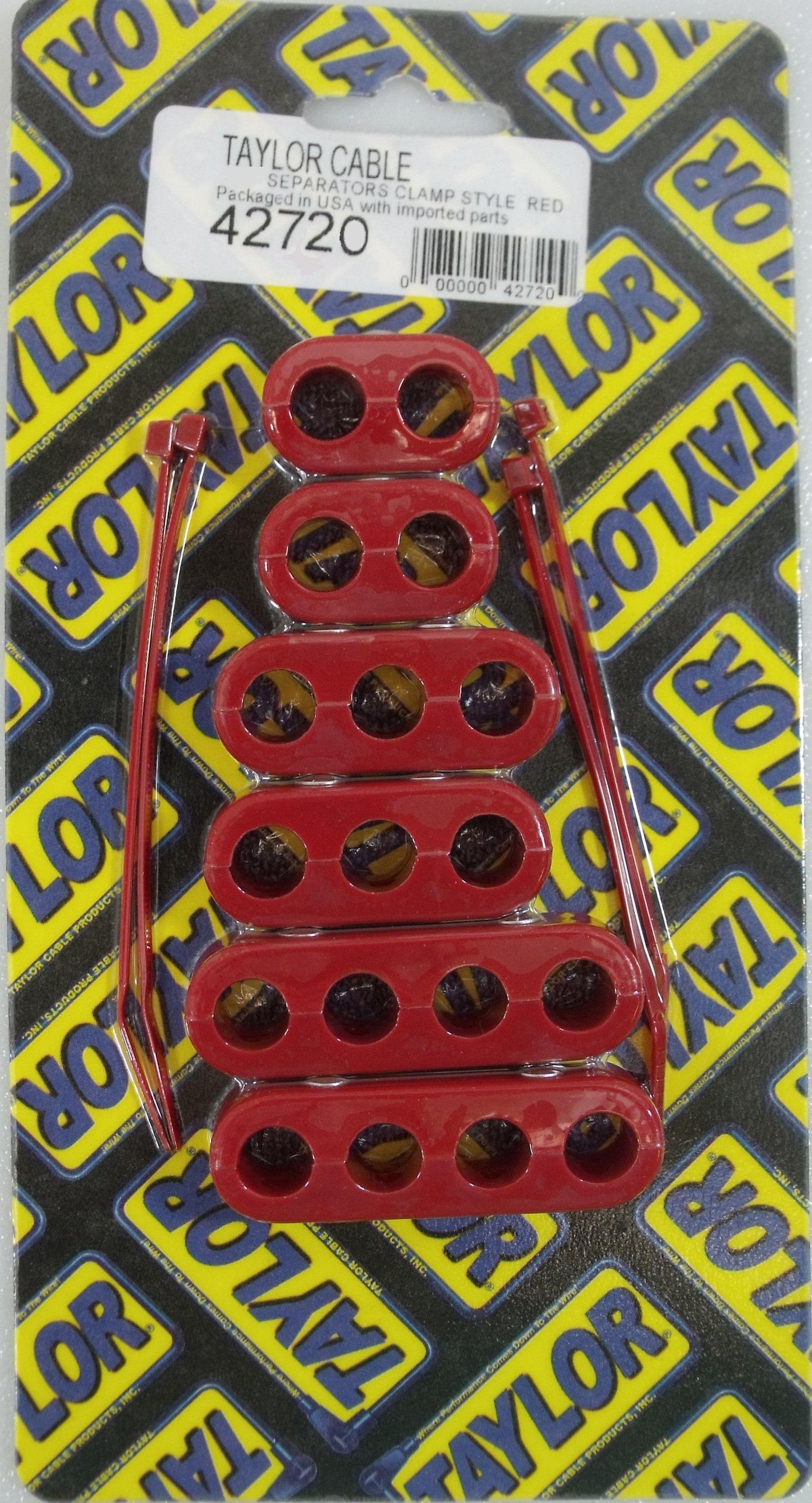 TAYLOR CABLE 7-8mm Separators Clamp Style red  - 42720