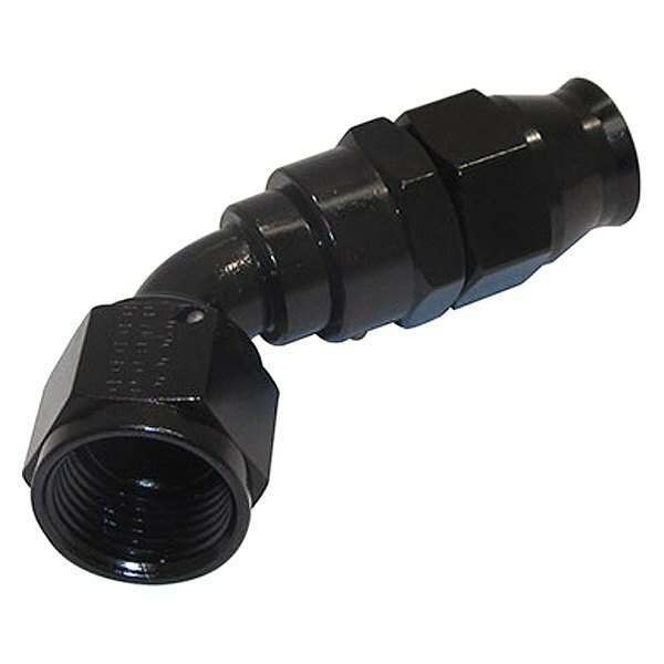Fragola #8 Real Street, 60 Deg. Hose End, Black, For PTFE Hose - 686008-BL