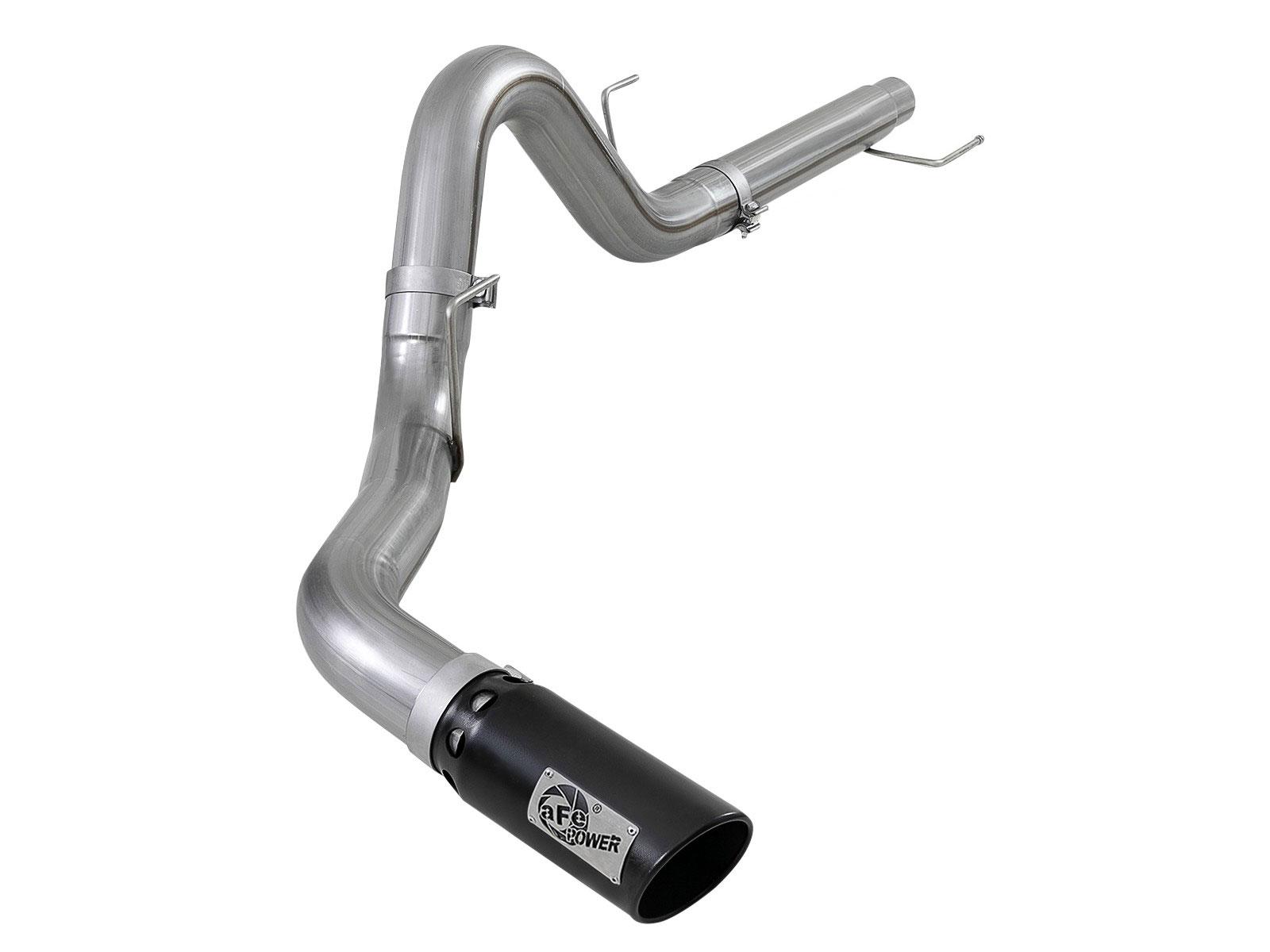 AFE Large Bore-HD 4 IN 409 Stainless Steel DPF-Back Exhaust System w/ Black Tip Ford F-150 2021 V6-3.0L (td) - 49-43143-B