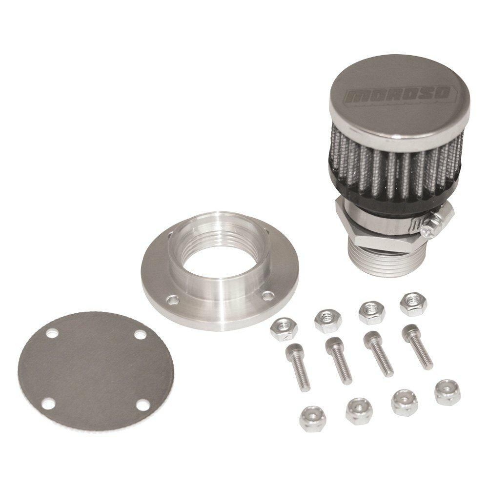 Moroso Valve Cover, Breather Kit, Non-Weld, Chrome Finish - 68854