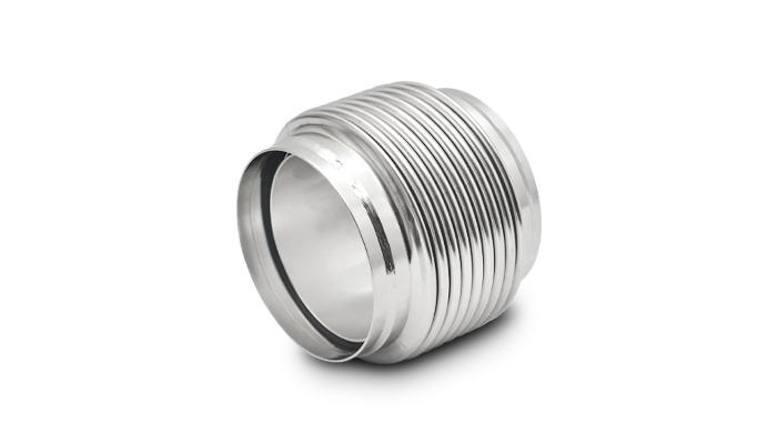 Vibrant Performance Bellows Assembly With Solid Liner, 4.00" I.D. X 4" Long - Electropolished - 68944