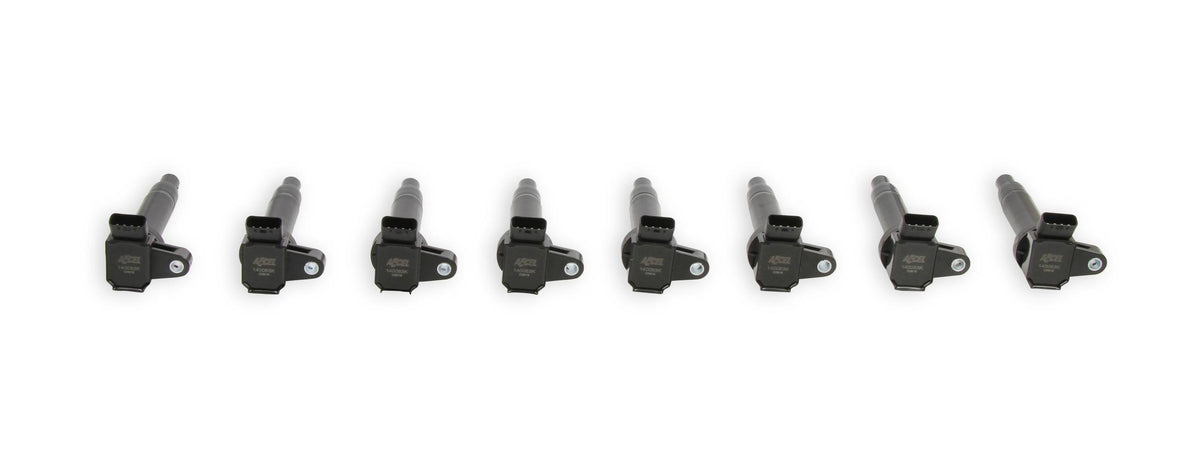 ACCEL Direct Ignition Coil Set; OEM Replacement; Black; Silicon Magnetic Steel Core; Set Of 8; - 140083K-8