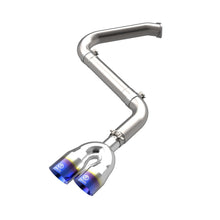 AFE Takeda 3 IN 304 Stainless Steel Axle-Back Exhaust w/ Blue Flame Tips (2021-2025 Elantra N Line) - 49-37045-L