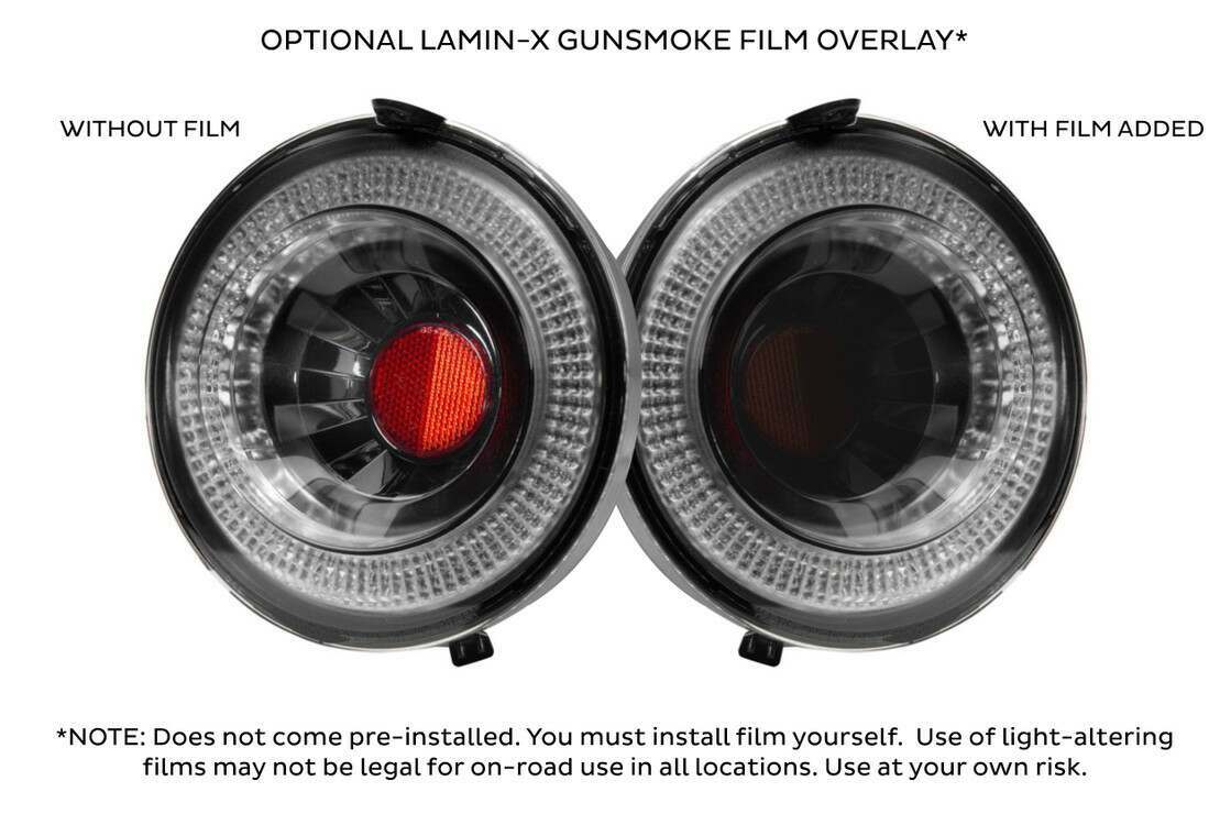 LaminX: Smoked Tail Center Lens Covers (C6 Corvette) (4 Pc Set) (2005-2013 Corvette) - LMX461