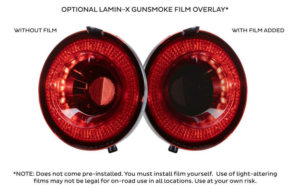 LaminX: Smoked Tail Center Lens Covers (C6 Corvette) (4 Pc Set) (2005-2013 Corvette) - LMX461