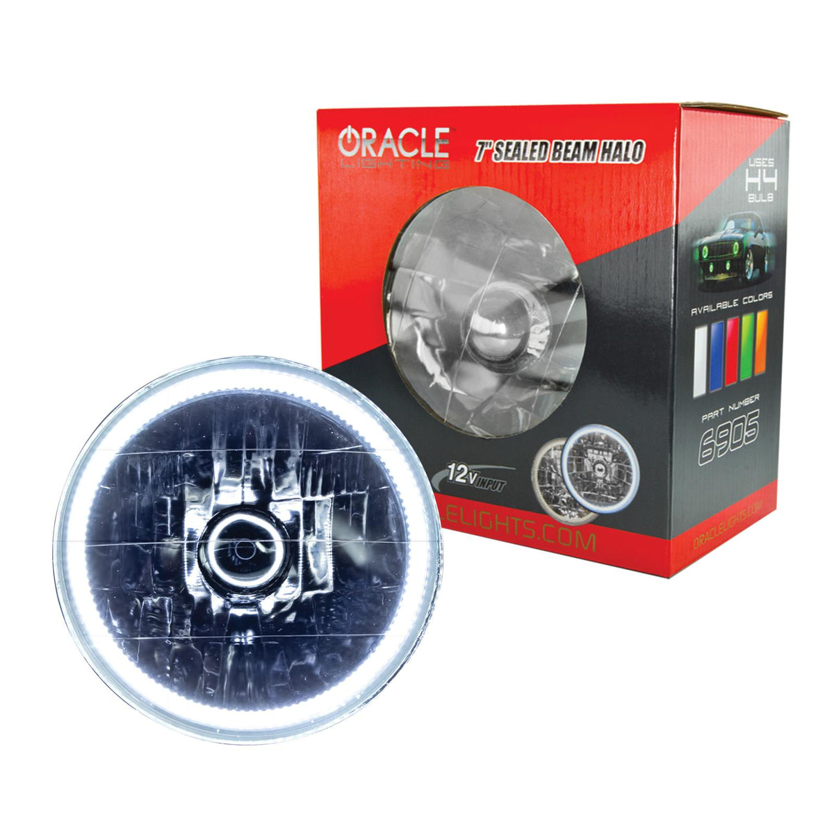 Oracle Lighting Pre-Installed Lights 7 In. Sealed Beam, White - 6905-001