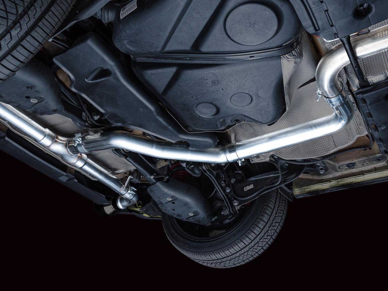 AWE Track Edition Catback Exhaust - Diamond Black Tips (2022-2023 Volkswagen MK8 GTI) - 3020-33658