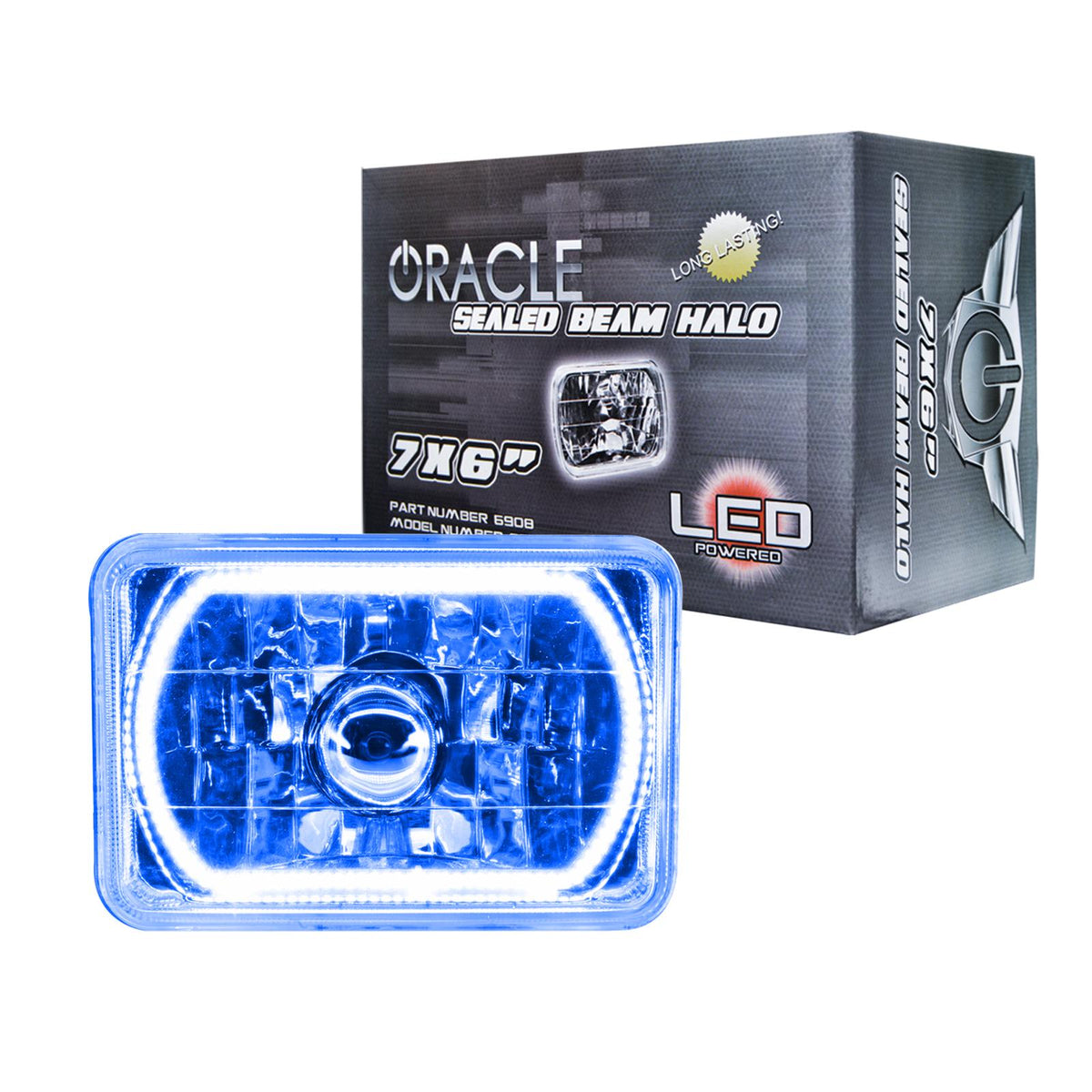 Oracle Lighting Pre-Installed Lights 7X6 In. Sealed Beam, Blue - 6908-002