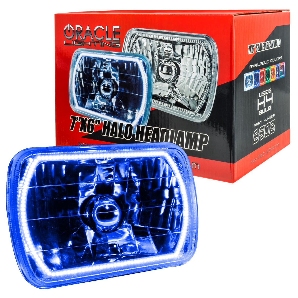Oracle Lighting Pre-Installed Lights 7X6 In. Sealed Beam, Blue - 6908-002